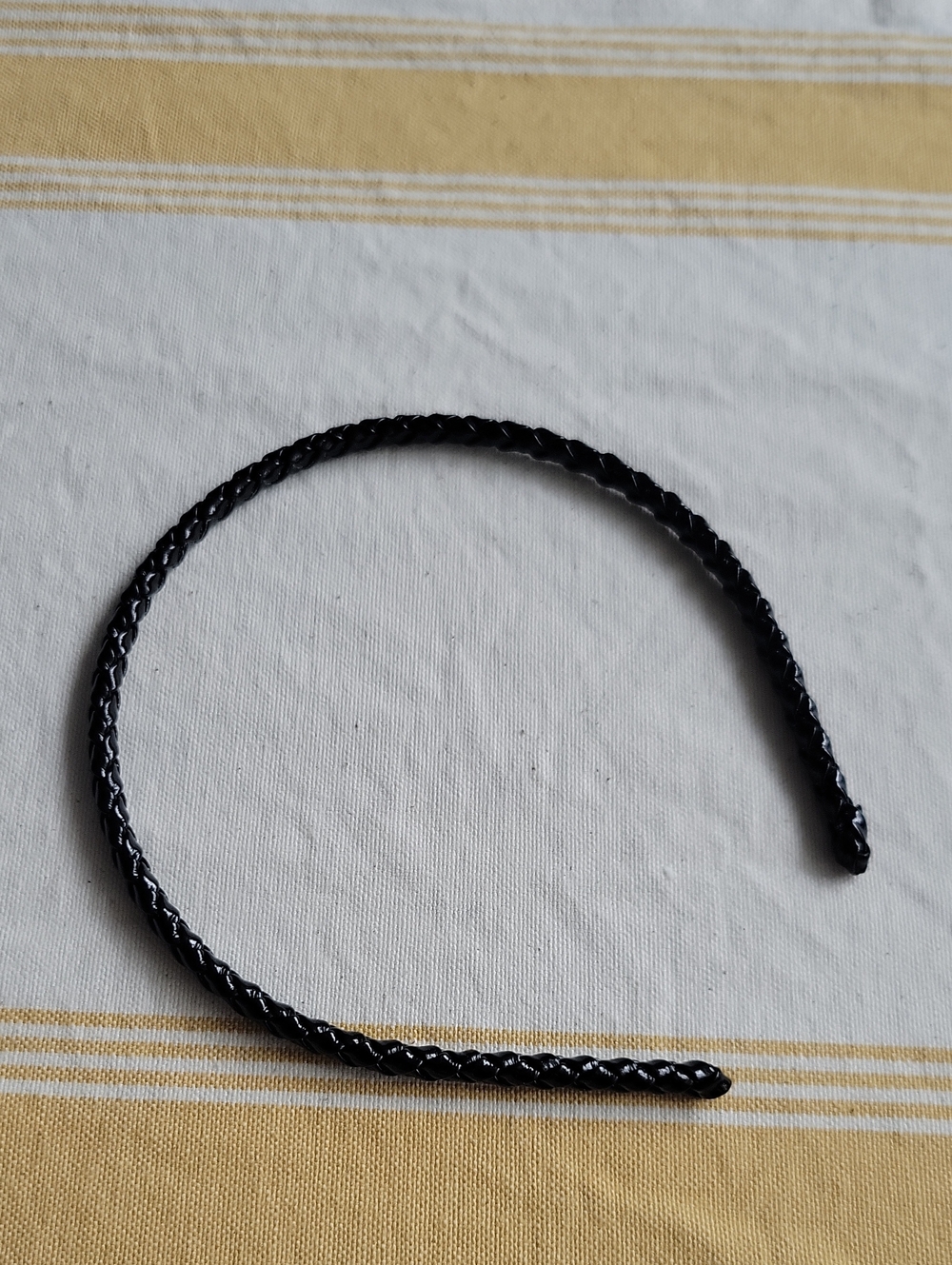 France Luxe Black Braided Headband